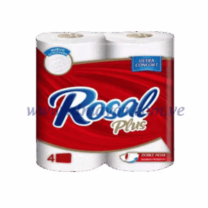 PAPEL HIGIENICO ROSAL PLUS ROJO
